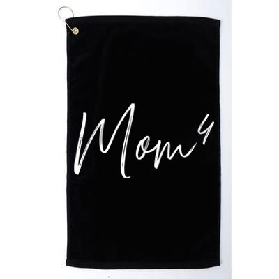 4th Time Mom Of 4 Gift Platinum Collection Golf Towel