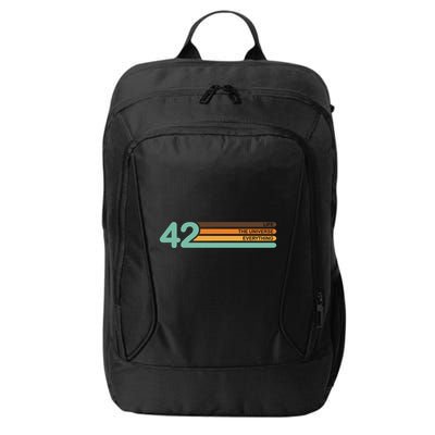 42 The Meaning Of Life Universe Everything Retro City Backpack