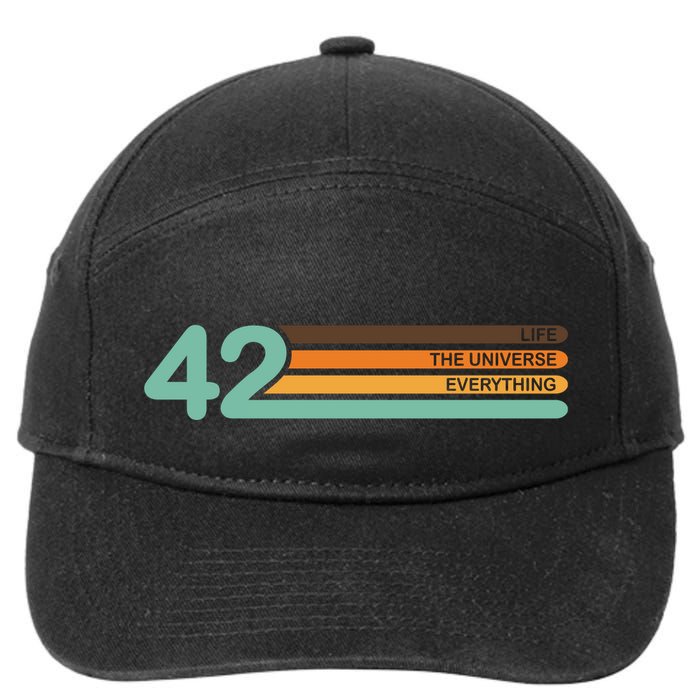 42 The Meaning Of Life Universe Everything Retro 7-Panel Snapback Hat