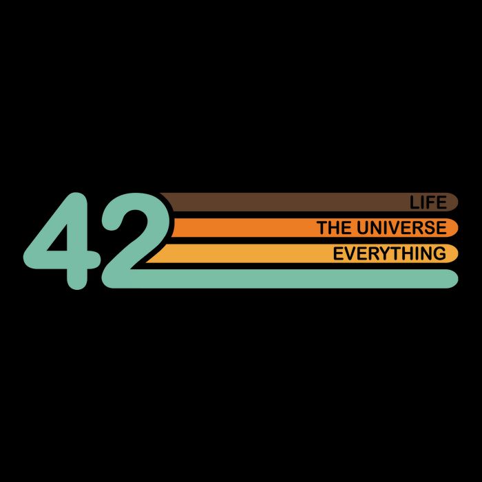 42 The Meaning Of Life Universe Everything Retro Drawstring Bag