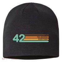 42 The Meaning Of Life Universe Everything Retro Sustainable Beanie