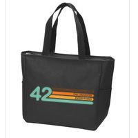 42 The Meaning Of Life Universe Everything Retro Zip Tote Bag