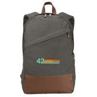 42 The Meaning Of Life Universe Everything Retro Cotton Canvas Backpack