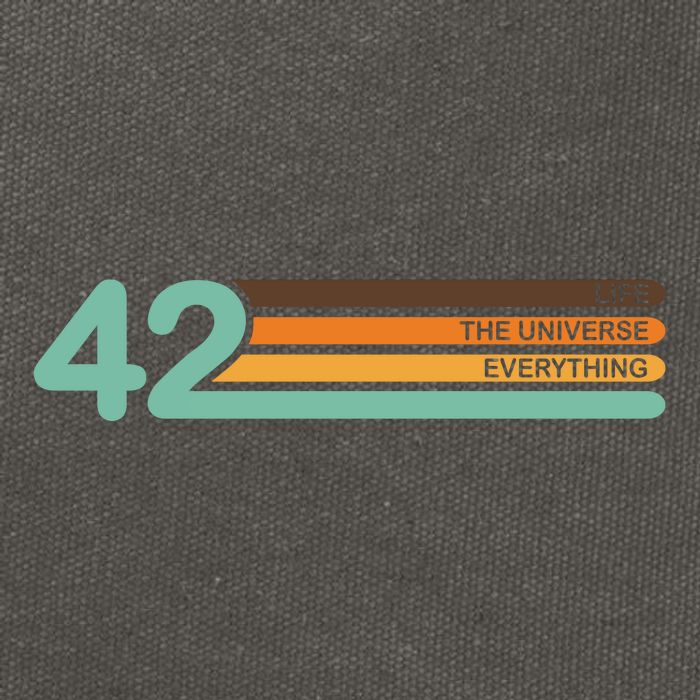 42 The Meaning Of Life Universe Everything Retro Cotton Canvas Backpack
