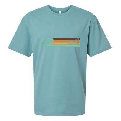 42 The Meaning Of Life Universe Everything Retro Sueded Cloud Jersey T-Shirt