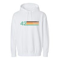 42 The Meaning Of Life Universe Everything Retro Garment-Dyed Fleece Hoodie