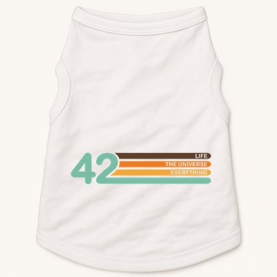 42 The Meaning Of Life Universe Everything Retro Doggie Tank