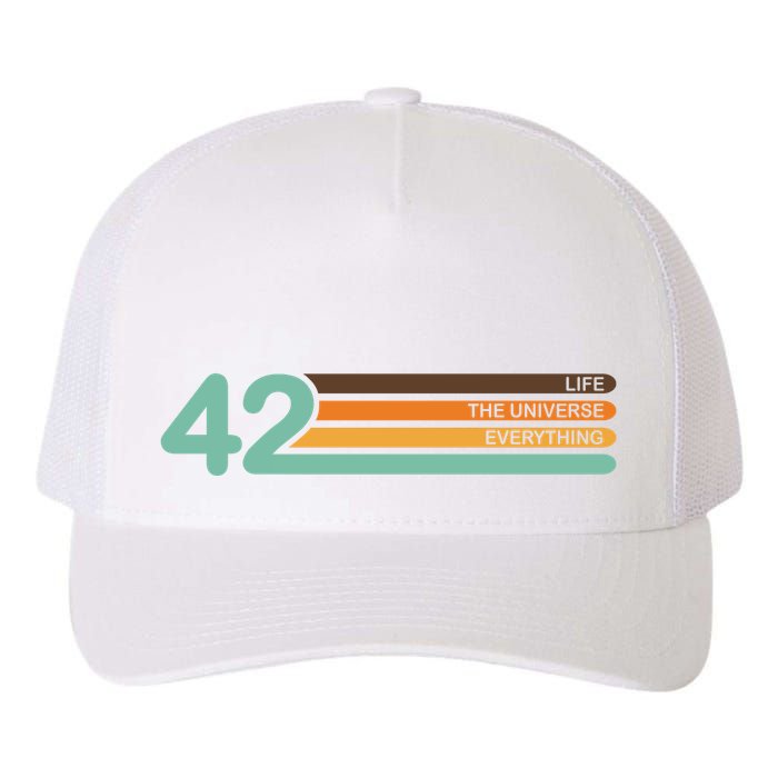 42 The Meaning Of Life Universe Everything Retro Yupoong Adult 5-Panel Trucker Hat