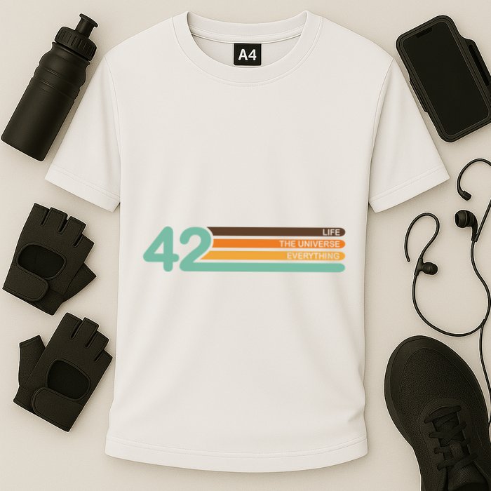 42 The Meaning Of Life Universe Everything Retro Performance Shirt