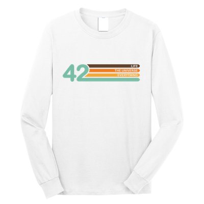 42 The Meaning Of Life Universe Everything Retro Long Sleeve Shirt