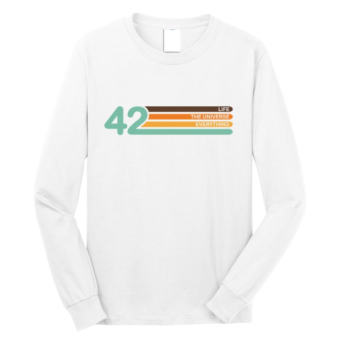 42 The Meaning Of Life Universe Everything Retro Long Sleeve Shirt