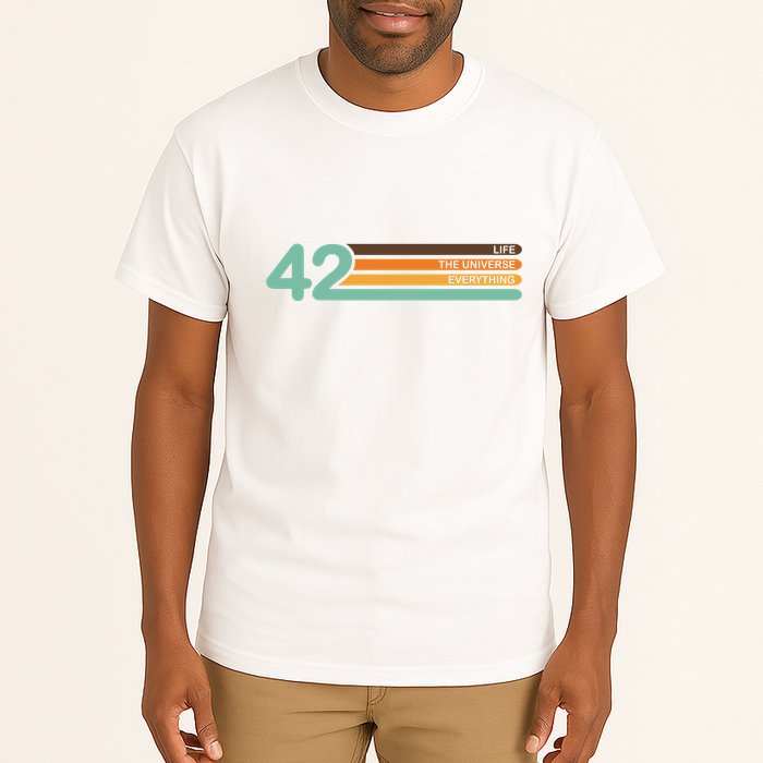 42 The Meaning Of Life Universe Everything Retro Tall T-Shirt
