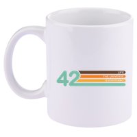 42 The Meaning Of Life Universe Everything Retro 11oz C Handle Ceramic Mug