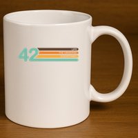 42 The Meaning Of Life Universe Everything Retro 11oz C Handle Ceramic Mug