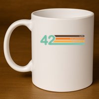 42 The Meaning Of Life Universe Everything Retro 11oz C Handle Ceramic Mug