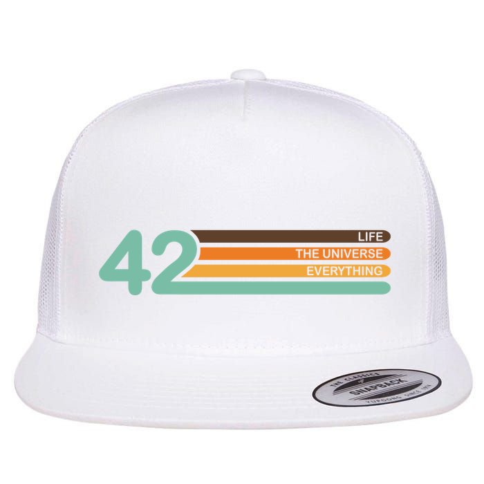 42 The Meaning Of Life Universe Everything Retro Flat Bill Trucker Hat