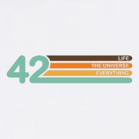 42 The Meaning Of Life Universe Everything Retro Flat Bill Trucker Hat