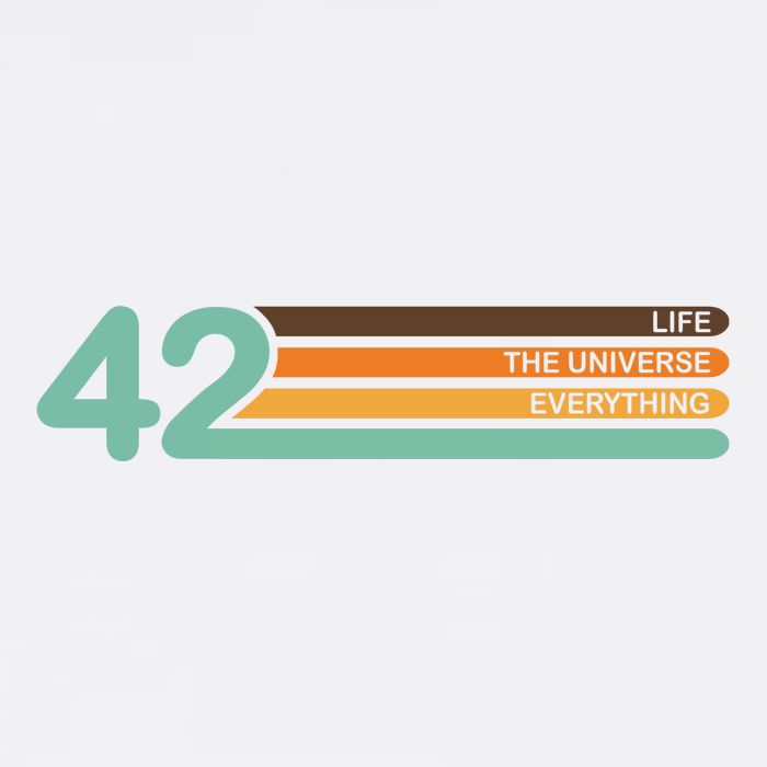 42 The Meaning Of Life Universe Everything Retro Flat Bill Trucker Hat