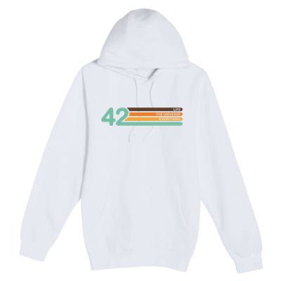 42 The Meaning Of Life Universe Everything Retro Premium Pullover Hoodie