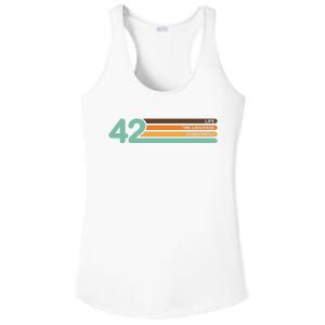 42 The Meaning Of Life Universe Everything Retro Ladies PosiCharge Competitor Racerback Tank