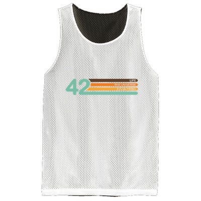 42 The Meaning Of Life Universe Everything Retro Mesh Reversible Basketball Jersey Tank