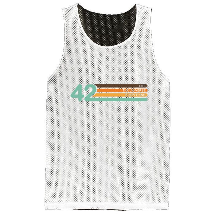 42 The Meaning Of Life Universe Everything Retro Mesh Reversible Basketball Jersey Tank