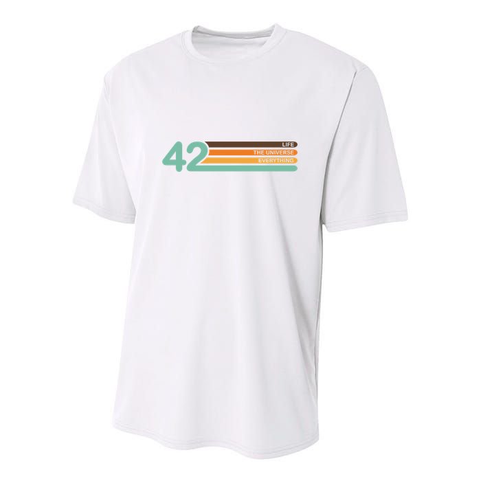 42 The Meaning Of Life Universe Everything Retro Youth Performance Sprint T-Shirt
