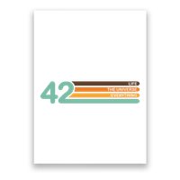 42 The Meaning Of Life Universe Everything Retro Poster