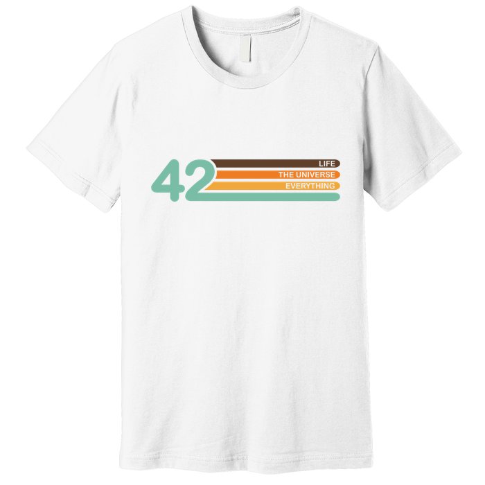 42 The Meaning Of Life Universe Everything Retro Premium T-Shirt