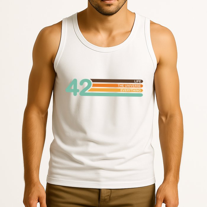 42 The Meaning Of Life Universe Everything Retro Tank Top