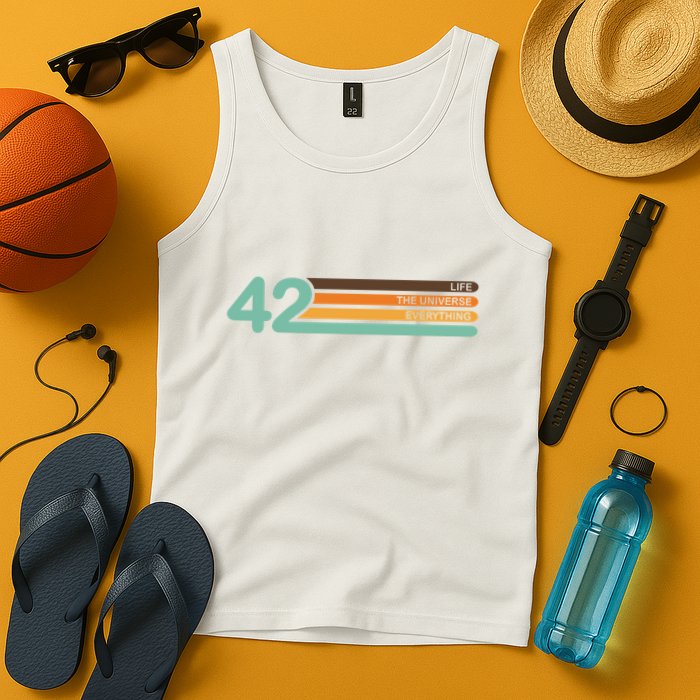 42 The Meaning Of Life Universe Everything Retro Tank Top