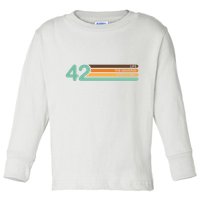 42 The Meaning Of Life Universe Everything Retro Toddler Long Sleeve Shirt