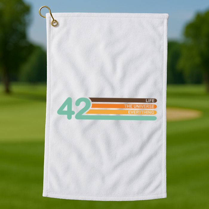 42 The Meaning Of Life Universe Everything Retro Golf Towel