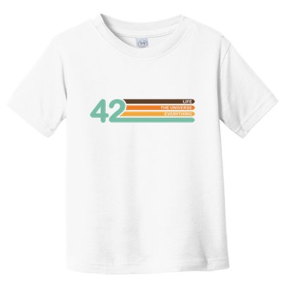 42 The Meaning Of Life Universe Everything Retro Toddler T-Shirt