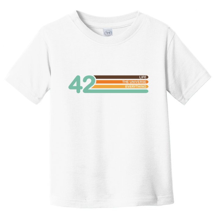 42 The Meaning Of Life Universe Everything Retro Toddler T-Shirt