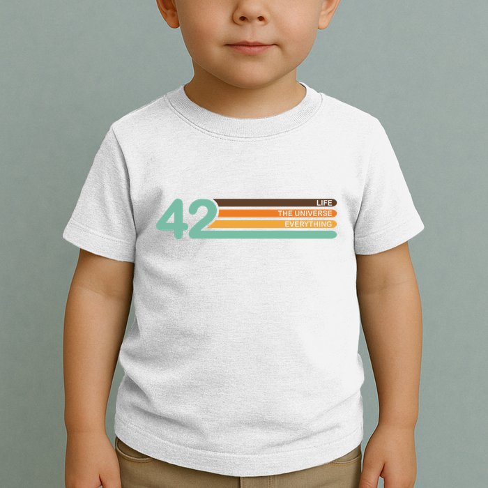 42 The Meaning Of Life Universe Everything Retro Toddler T-Shirt