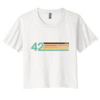 42 The Meaning Of Life Universe Everything Retro Crop Top