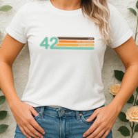 42 The Meaning Of Life Universe Everything Retro Womens T-Shirt