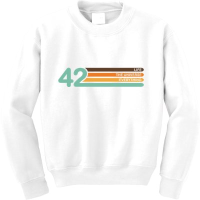42 The Meaning Of Life Universe Everything Retro Kids Sweatshirt