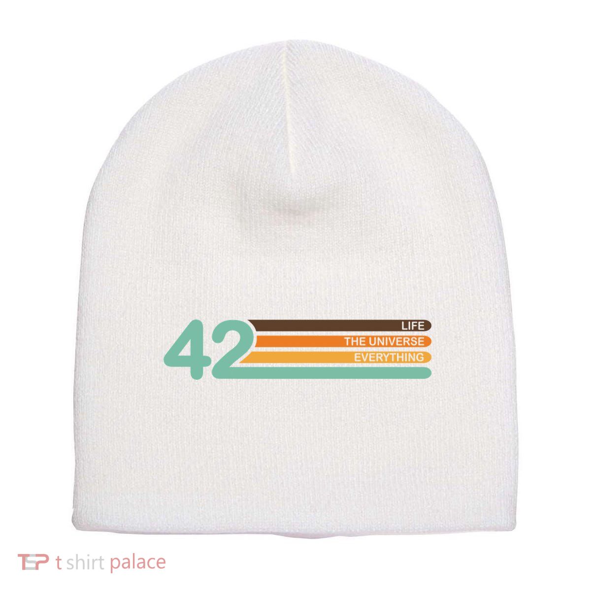 42 The Meaning Of Life Universe Everything Retro Short Acrylic Beanie