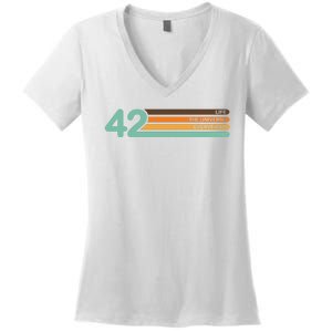 42 The Meaning Of Life Women's V-Neck T-Shirt