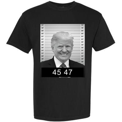 4547 Trump President 45 And 47 Trump Mugshot Garment-Dyed Heavyweight T-Shirt