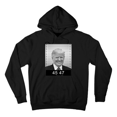 4547 Trump President 45 And 47 Trump Mugshot Hoodie