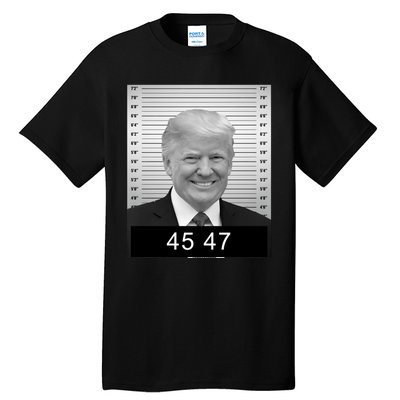 4547 Trump President 45 And 47 Trump Mugshot Tall T-Shirt