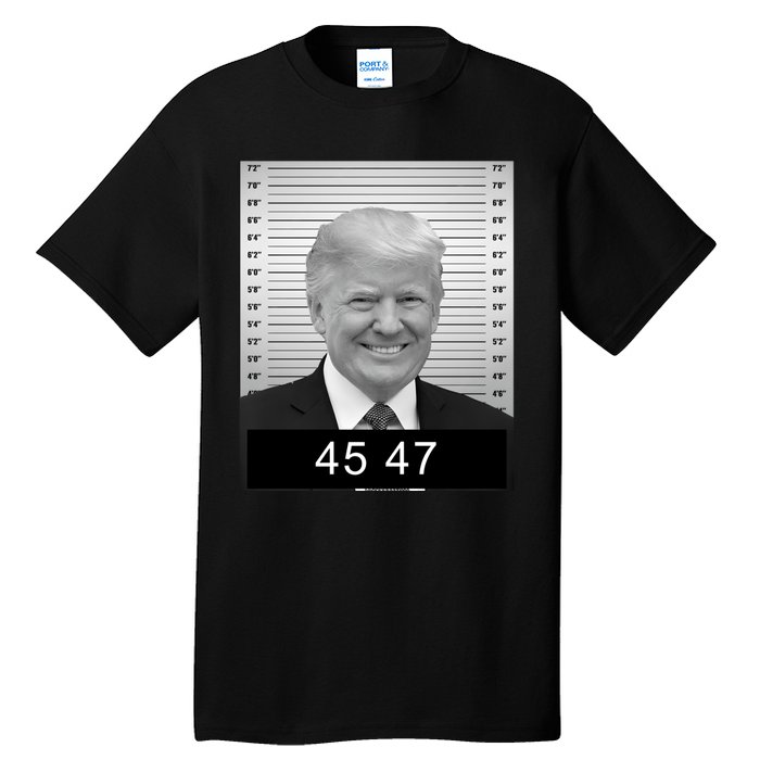 4547 Trump President 45 And 47 Trump Mugshot Tall T-Shirt