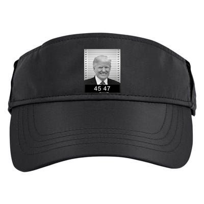 4547 Trump President 45 And 47 Trump Mugshot Adult Drive Performance Visor