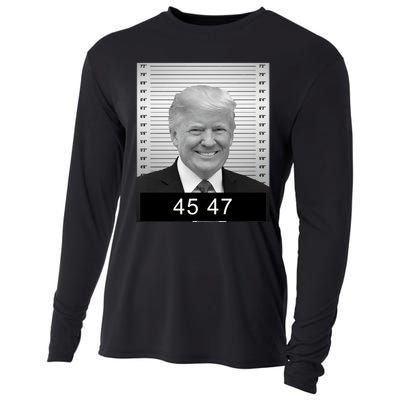 4547 Trump President 45 And 47 Trump Mugshot Cooling Performance Long Sleeve Crew