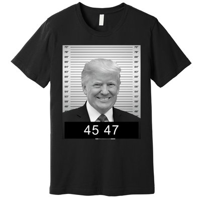 4547 Trump President 45 And 47 Trump Mugshot Premium T-Shirt