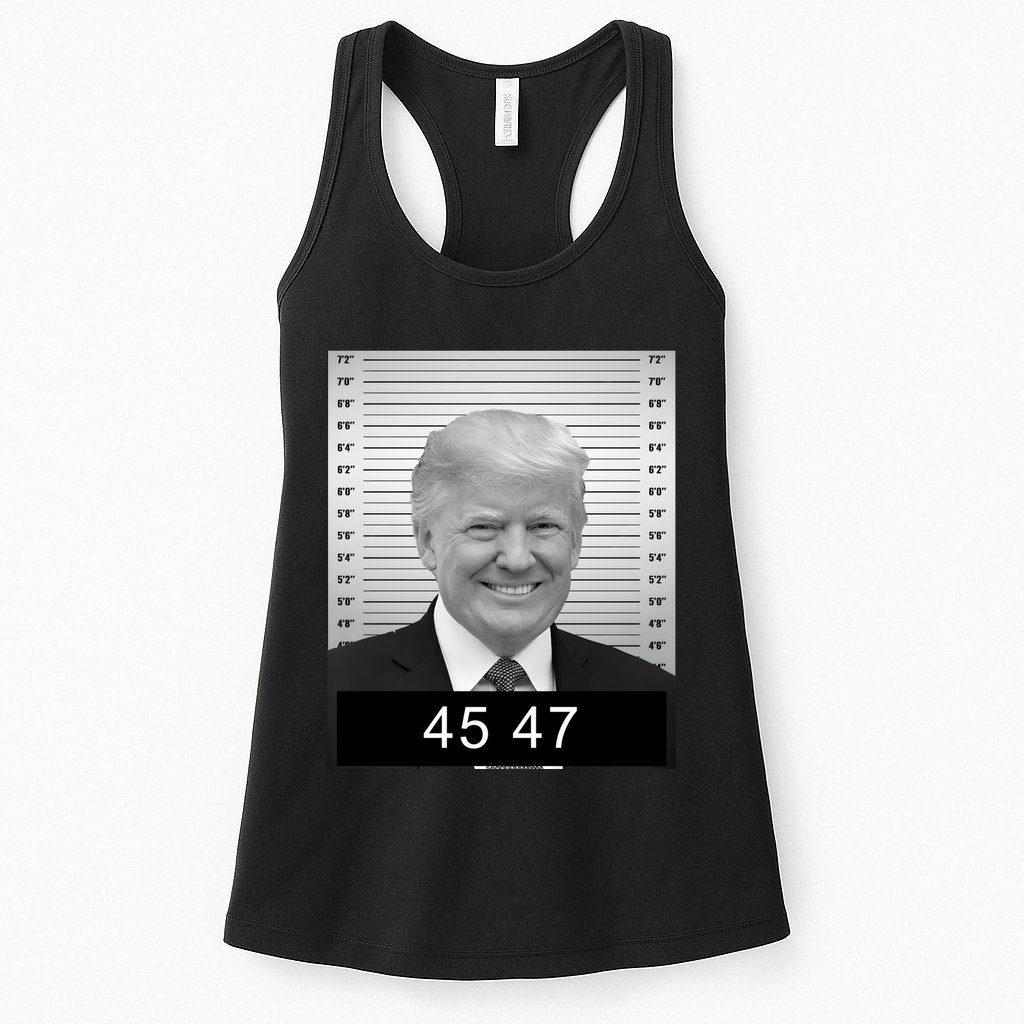 4547 Trump President 45 And 47 Trump Mugshot Womens Tank Top