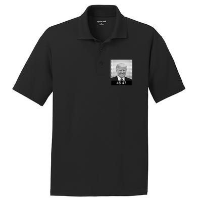 4547 Trump President 45 And 47 Trump Mugshot PosiCharge RacerMesh Polo